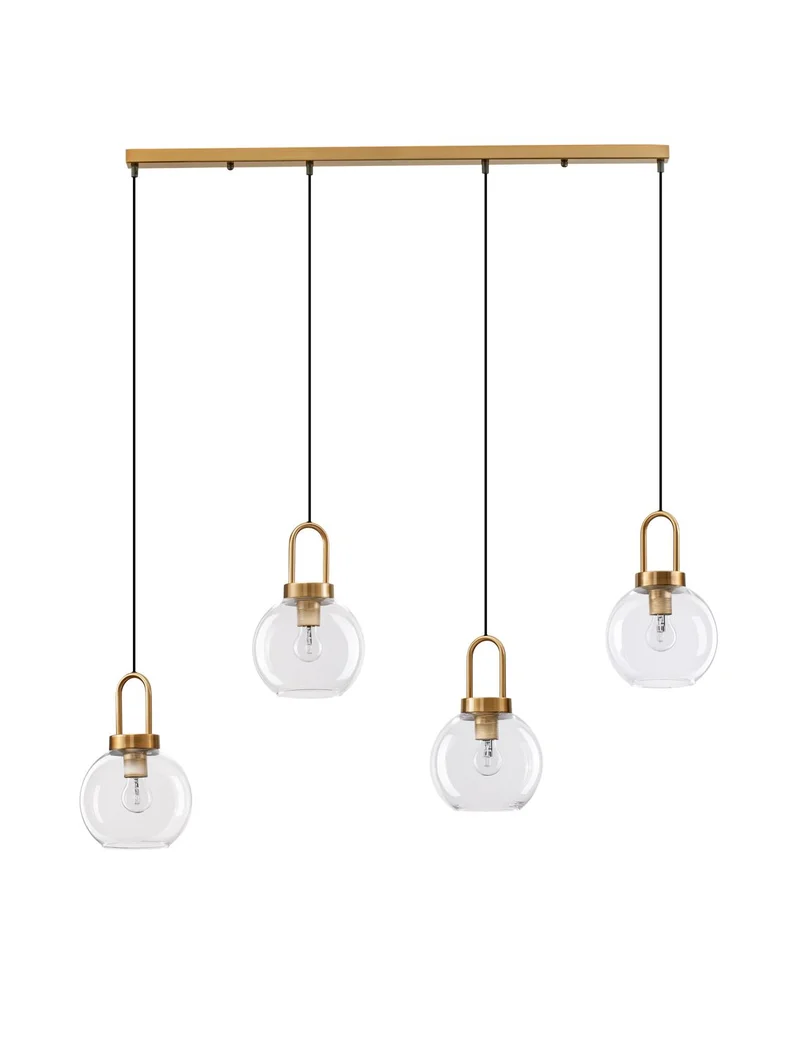 B-Ware Nova Luce Pendelleuchte Hängeleuchte Lampe IRVINE Gold dimmbar 4-flg SIEHE TEXT