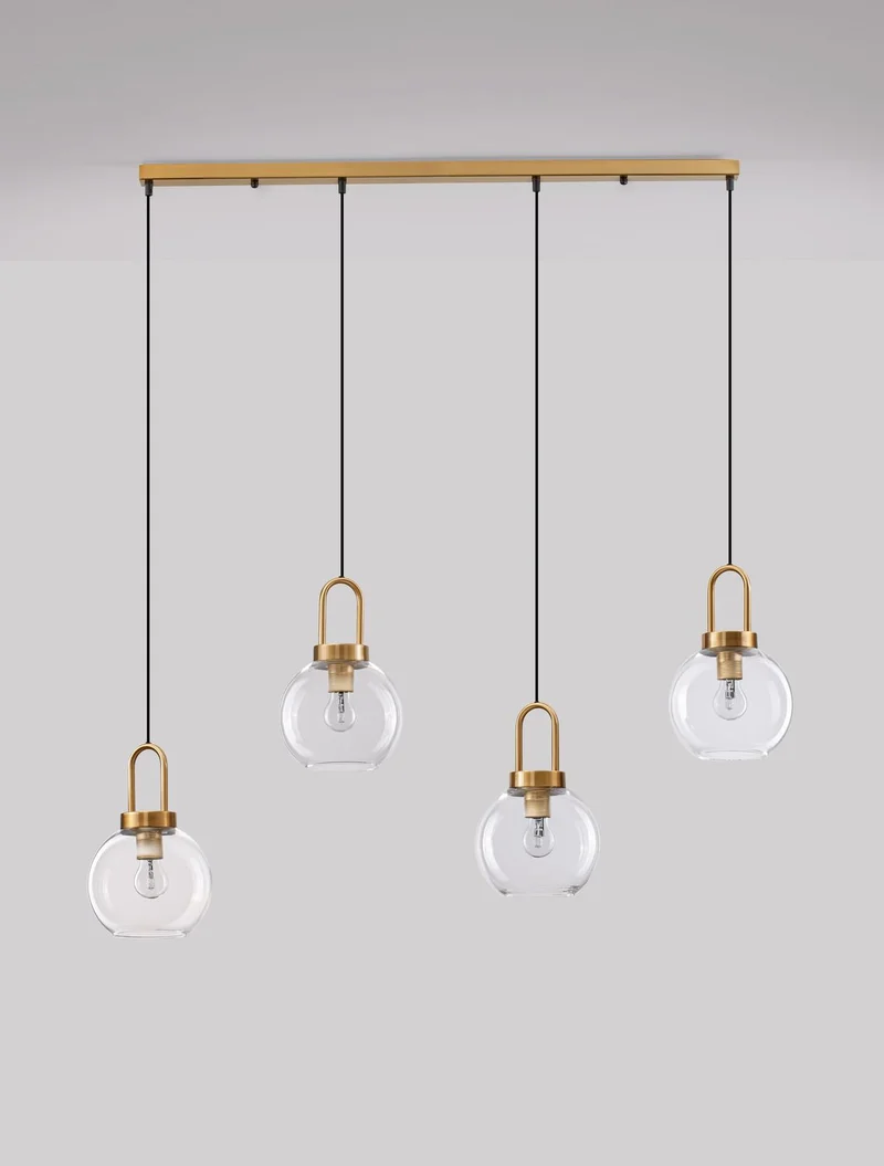 B-Ware Nova Luce Pendelleuchte Hängeleuchte Lampe IRVINE Gold dimmbar 4-flg SIEHE TEXT