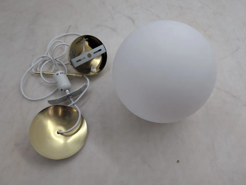 B-Ware Nordlux Hängeleuchte Grant in Messing mit Glaskugel Ø 25 cm Hängelampe Lampe
