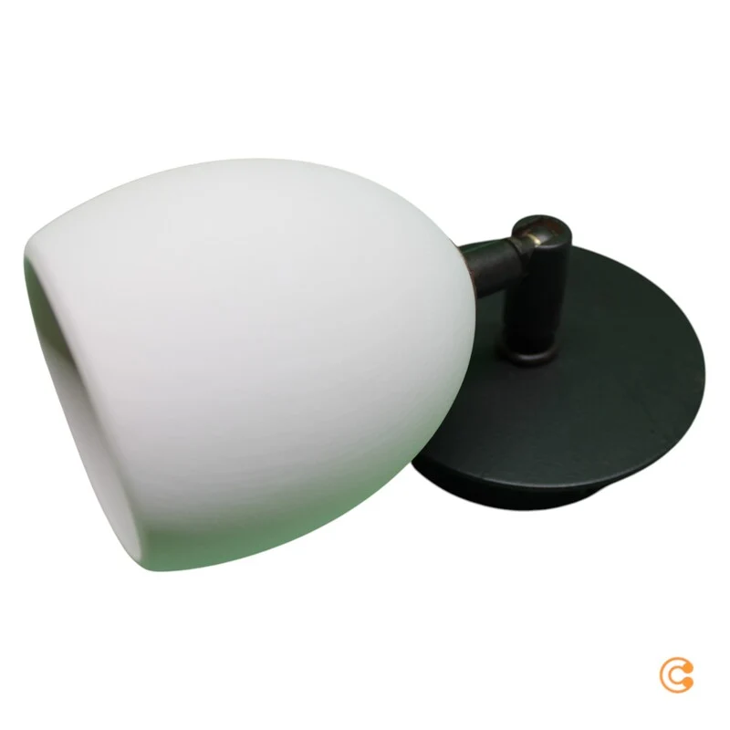 B-Ware Menzel Wandspot Strahler Keramik Eisen Provence matt dunkelbraun weiß GU10 LED