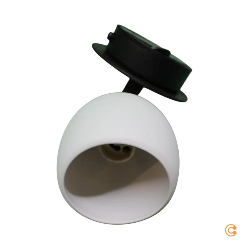 B-Ware Menzel Wandspot Strahler Keramik Eisen Provence matt dunkelbraun weiß GU10 LED