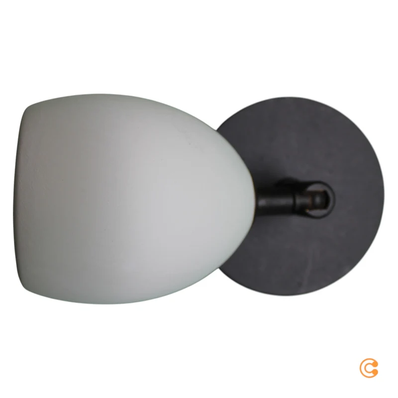 B-Ware Menzel Wandspot Strahler Keramik Eisen Provence matt dunkelbraun weiß GU10 LED