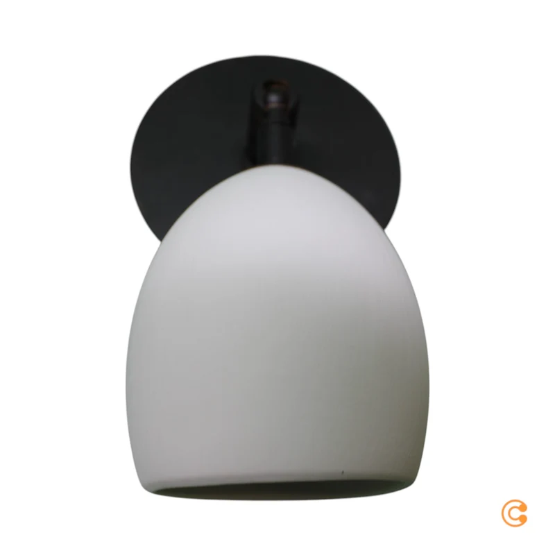 B-Ware Menzel Wandspot Strahler Keramik Eisen Provence matt dunkelbraun weiß GU10 LED