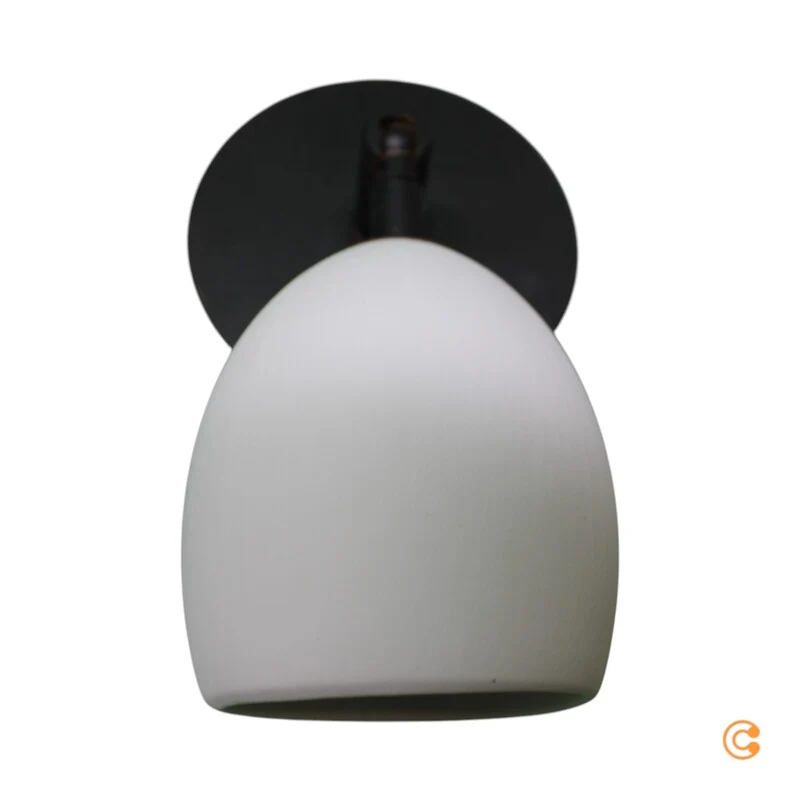 B-Ware Menzel Wandspot Strahler Keramik Eisen Provence matt dunkelbraun weiß GU10 LED