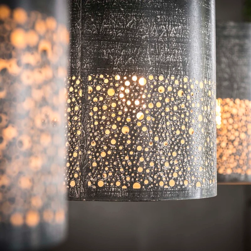 B-Ware Zijlstra Hängeleuchte Pendelleuchte Lampe Holinder Metall grau E27 LED 3-flammig