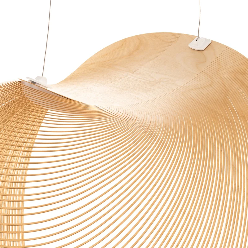 B-Ware Luceplan Illan LED Holzhängelampe Pendelleuchte Lampe birke dimmbar 60 cm