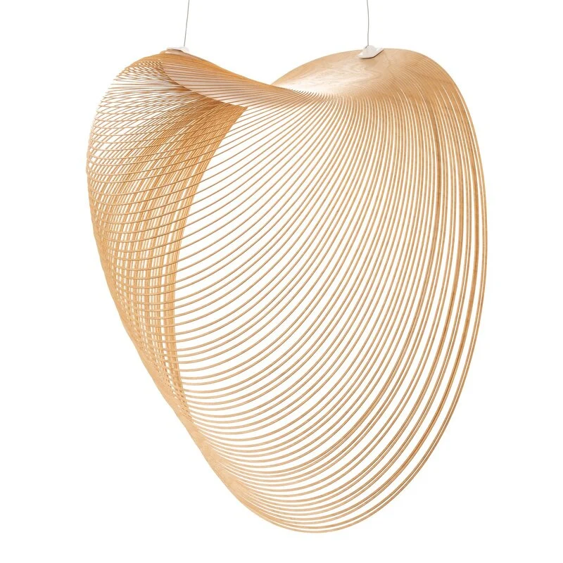 B-Ware Luceplan Illan LED Holzhängelampe Pendelleuchte Lampe birke dimmbar 60 cm