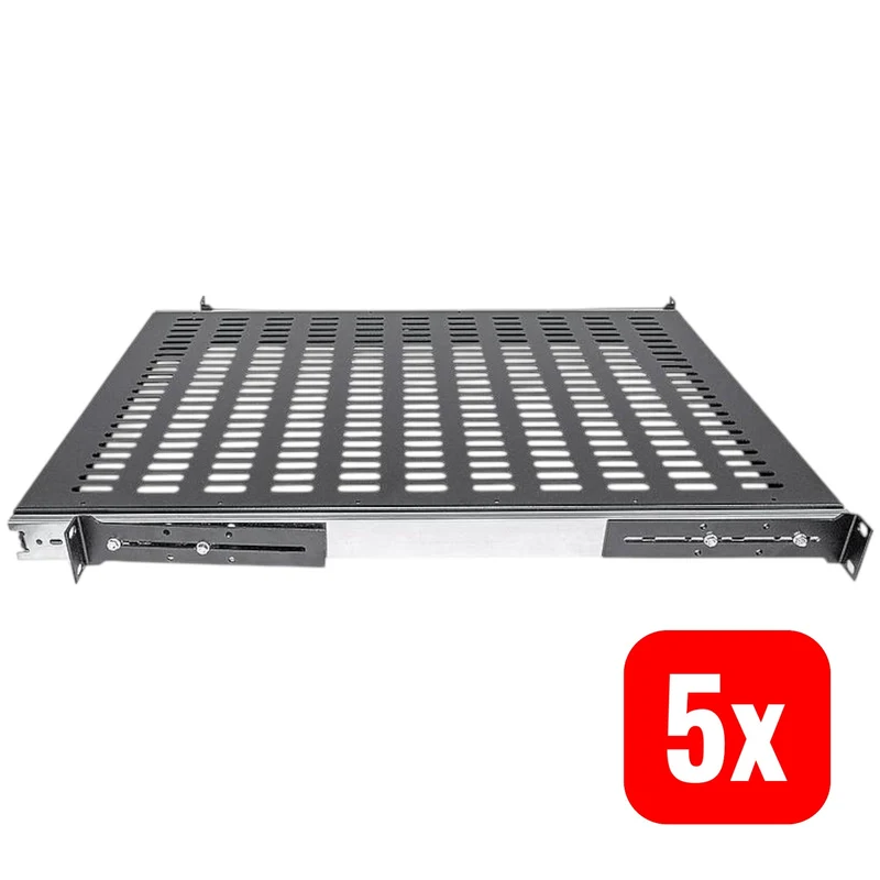 5x B-Ware Intellinet 712620 19 Zoll Netzwerkschrank-Geräteboden 1 HE Ausziehbar 5 STÜCK
