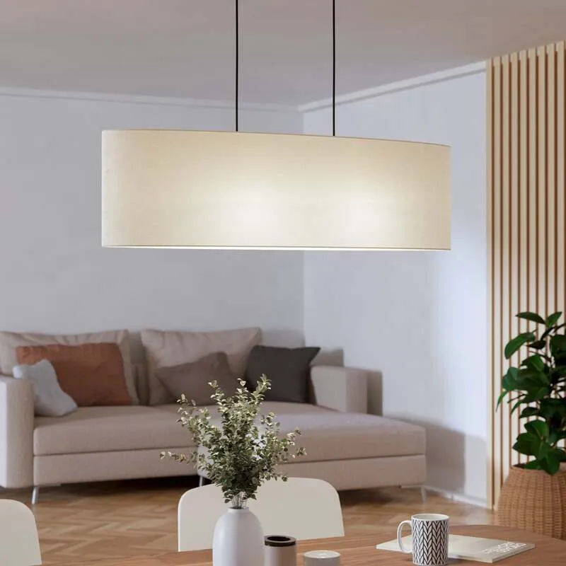 B-Ware Eglo Hängeleuchte Febres Hängelampe Deckenlampe Länge 78 cm schwarz/weiß St746
