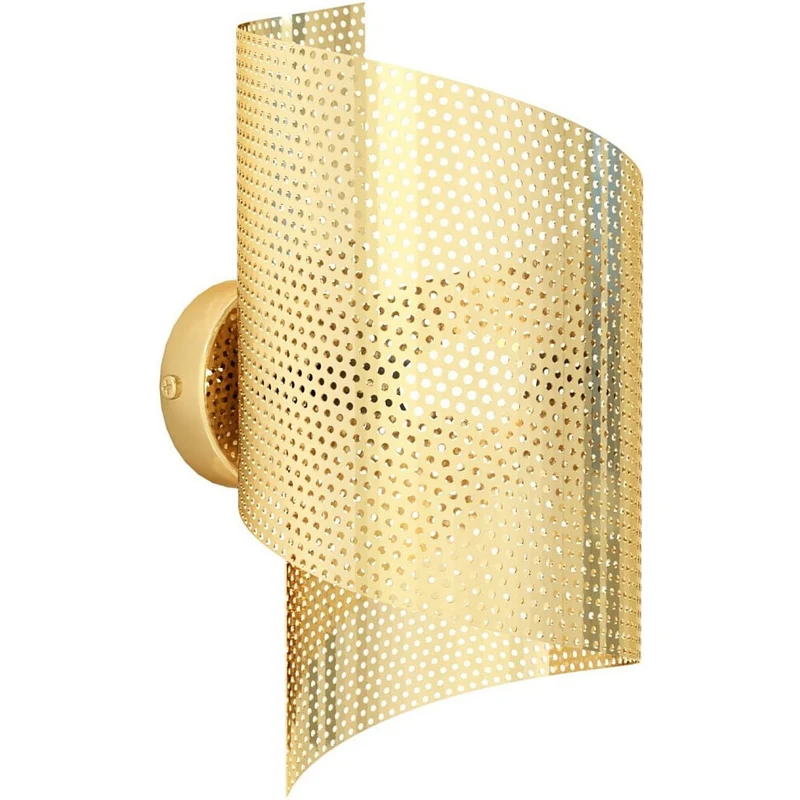 B-Ware Emibig Wandleuchte Wandlampe Spiral goldfarben Metall Höhe 29cm G9 LED 1-flammig