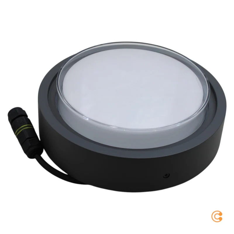 B-Ware Fabas Luce Deckenleuchte Außenlampe Owen LED Außenleuchte dunkelgrau Aluminium