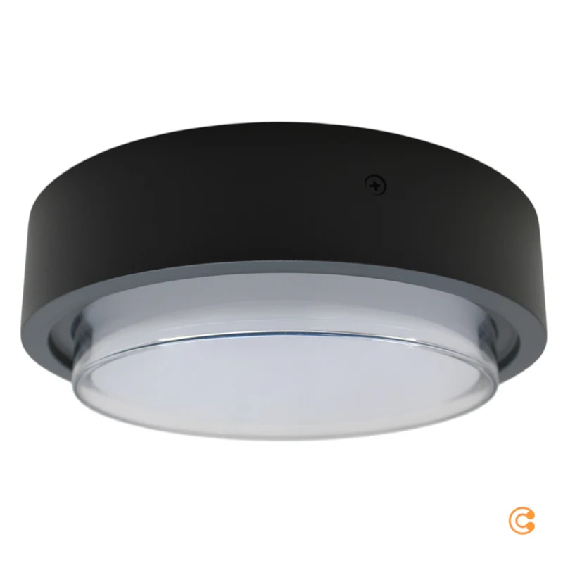 B-Ware Fabas Luce Deckenleuchte Außenlampe Owen LED Außenleuchte dunkelgrau Aluminium