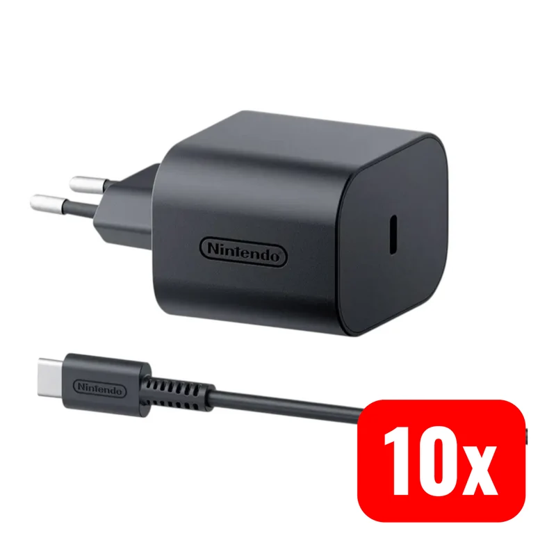 10x B-Ware Nintendo Nintendo Switch 2 Netzteil Nintendo Switch Netzteil Ladegerät 10 STÜCK