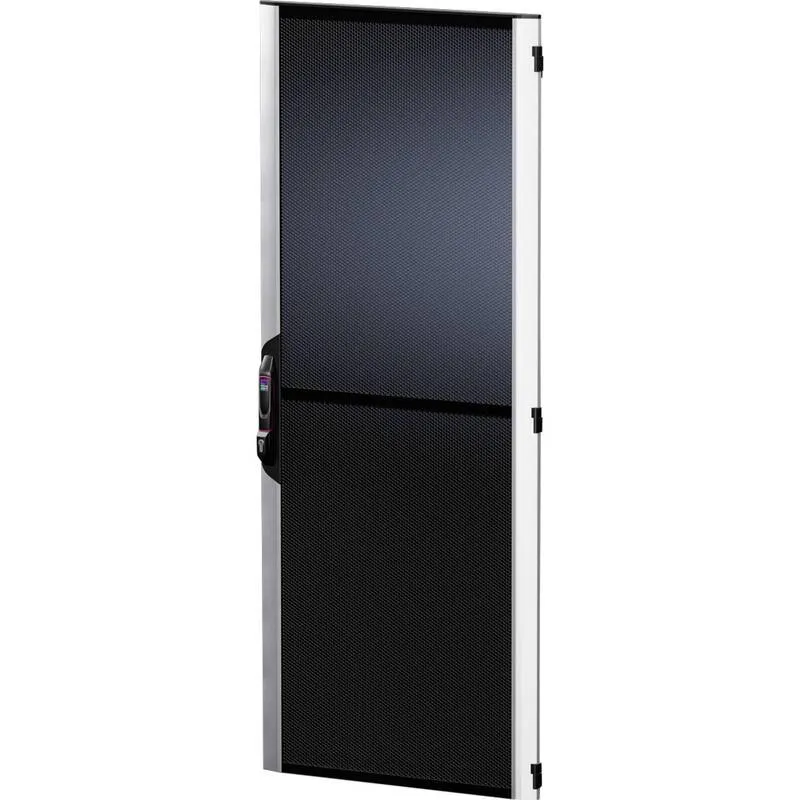 B-Ware Rittal Netzwerkschrank Schrank 19 Zoll Sichttür Schwarz Silber 5301450