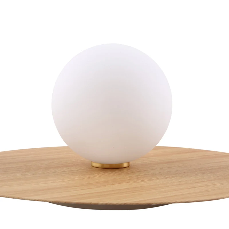 B-Ware Lindby Wandleuchte Zain Wandlampe Leuchte Lampe holzfarben weiß Glas Ø 33 cm772