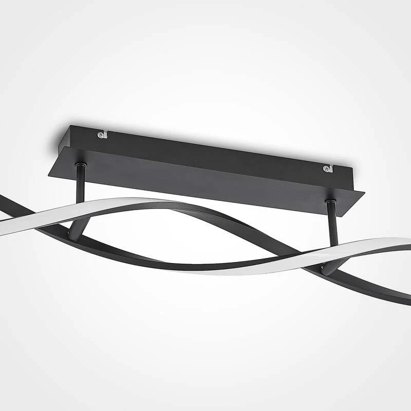 B-Ware Lindby Deckenleuchte Deckenlampe LED Welina schwarz dimmbar Deckenspot Lampe