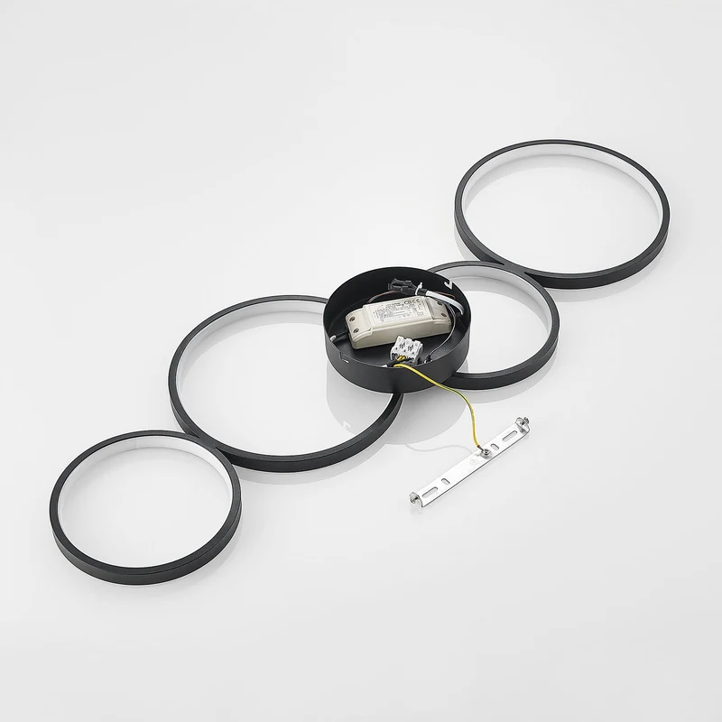 B-Ware Lindby Evengeline LED-Deckenlampe Deckenlampe Lampe Leuchte 35 W Alu schwarz831
