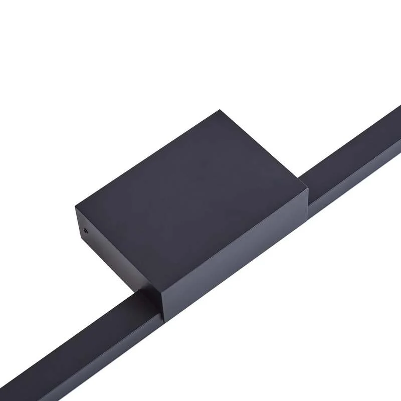 B-Ware Lucande LED-Spiegellampe Kivana schwarz 120cm IP44 warmweiß universalweiß