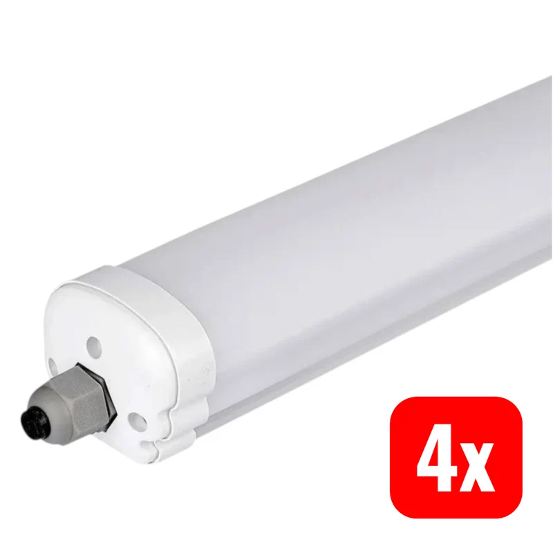 4x B-Ware V-TAC LED-Feuchtraumleuchte LED-Röhre VT-6076 Neutralweiß EEK E 18W 4 STÜCK