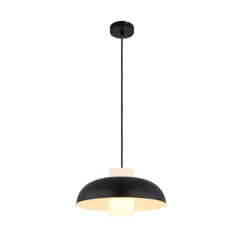B-Ware Globo Pendellampe Hängeleuchte Lowe schwarz matt Metall Ø 38 cm E27 LED Leuchte
