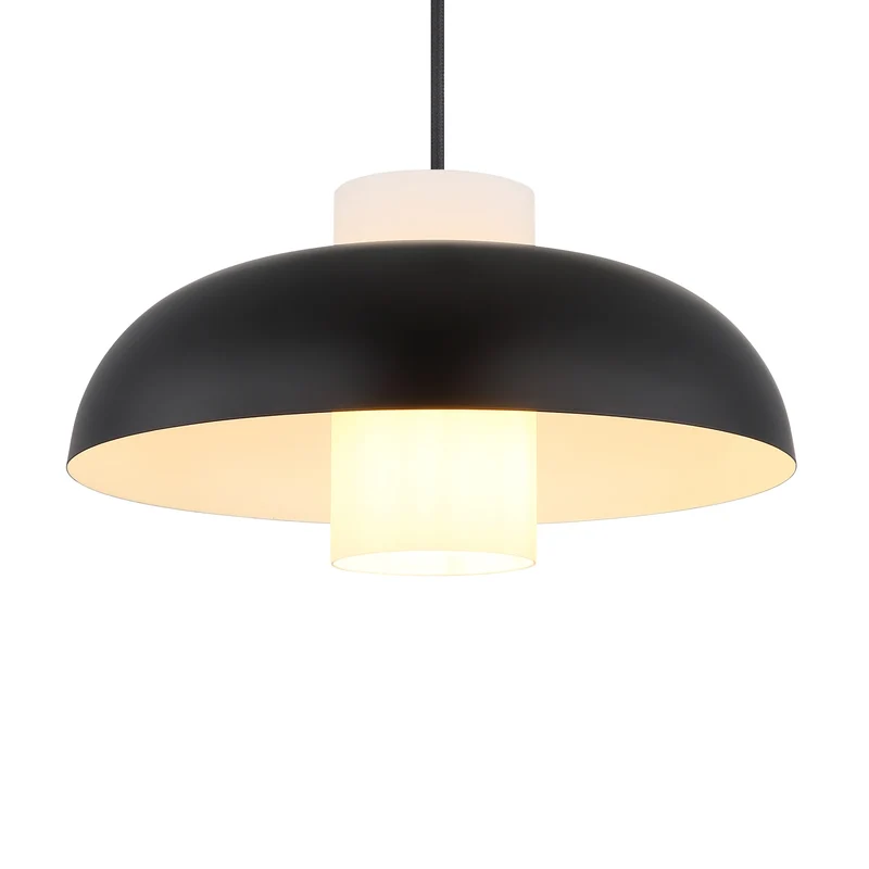 B-Ware Globo Pendellampe Hängeleuchte Lowe schwarz matt Metall Ø 38 cm E27 LED Leuchte