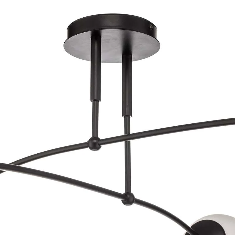 B-Ware Euluna Deckenlampe Deckenlampe Lampe Leuchte Pregos 4 in Schwarz vierflammig