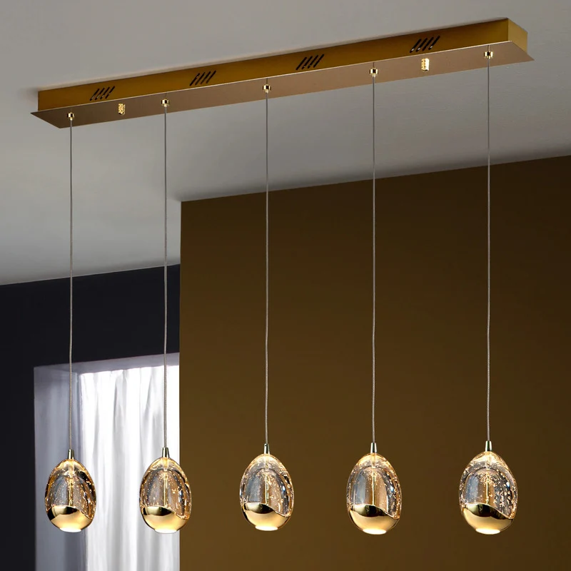B-Ware Schuller Valencia Pendelleuchte Hängelampe LED Leuchte gold Glas SIEHE TEXT/FOTO