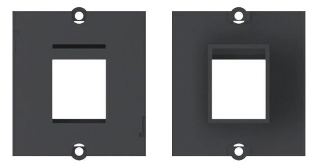 50x B-Ware Bachmann Rahmen Modul 917.001 Einsatz Aufnahmeeinheit Keystone schwarz 50 STÜCK