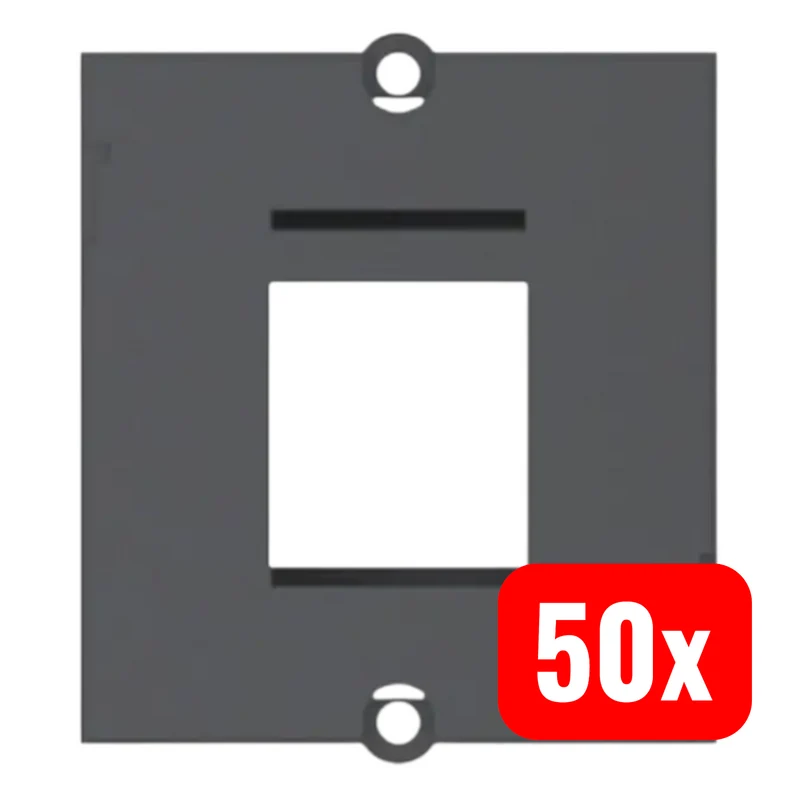 50x B-Ware Bachmann Rahmen Modul 917.001 Einsatz Aufnahmeeinheit Keystone schwarz 50 STÜCK
