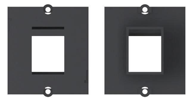 50x B-Ware Bachmann Rahmen Modul 917.001 Einsatz Aufnahmeeinheit Keystone schwarz 50 STÜCK