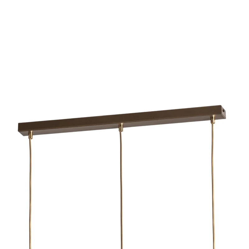 B-Ware Luminex Hängelampe Pendelleuchte Noak Lampe Leuchte 3-flg titan gold Stahl