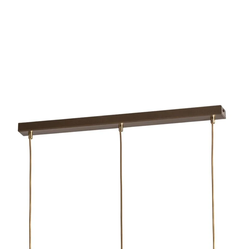 B-Ware Luminex Hängelampe Pendelleuchte Noak Lampe Leuchte 3-flg titan gold Stahl