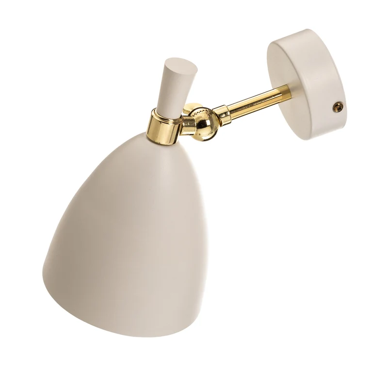 B-Ware Wandleuchte Cyntia schwenkbar weiß-messing Wandlampe Lampe Leuchte Spot Licht771