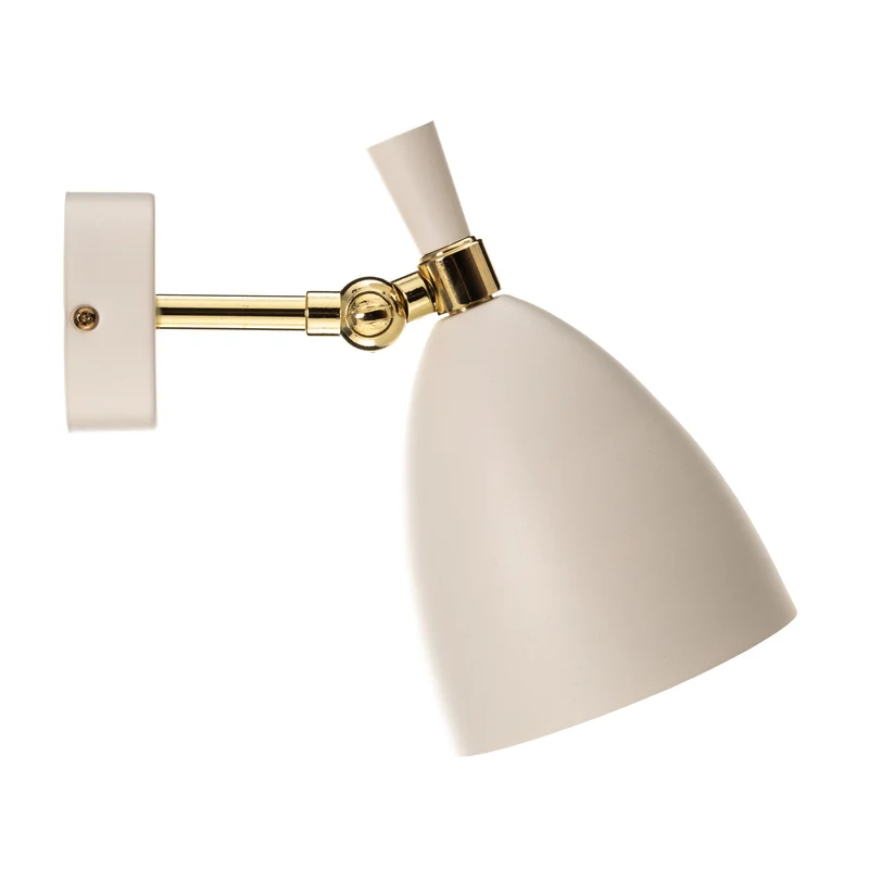 B-Ware Wandleuchte Cyntia schwenkbar weiß-messing Wandlampe Lampe Leuchte Spot Licht771