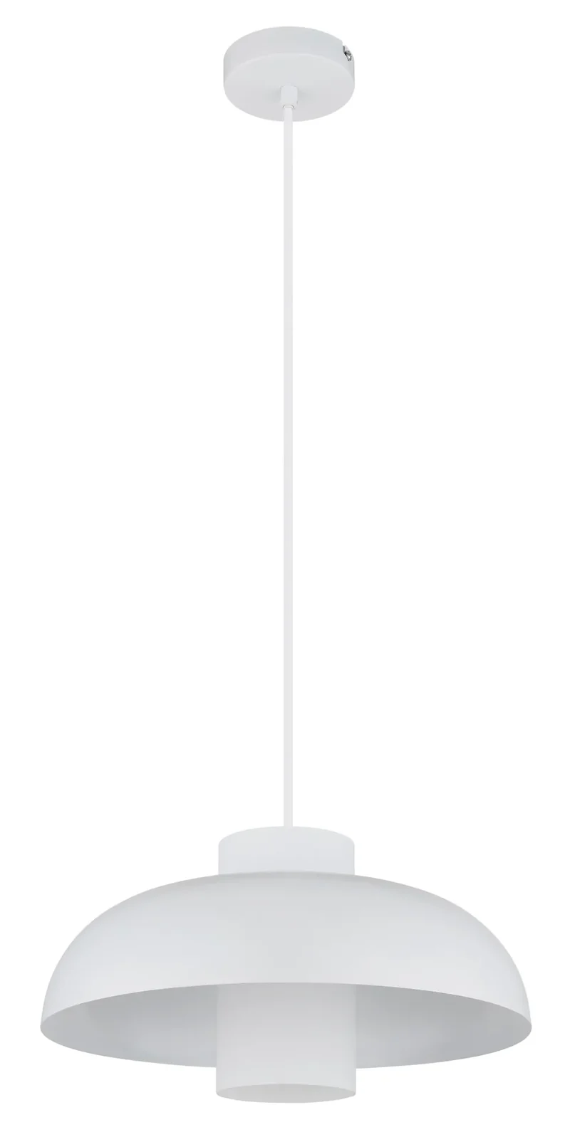B-Ware Globo Pendelleuchte Hängelampe Lowe weiß Metall Glas Beleuchtung E27 LED Ø 38 cm