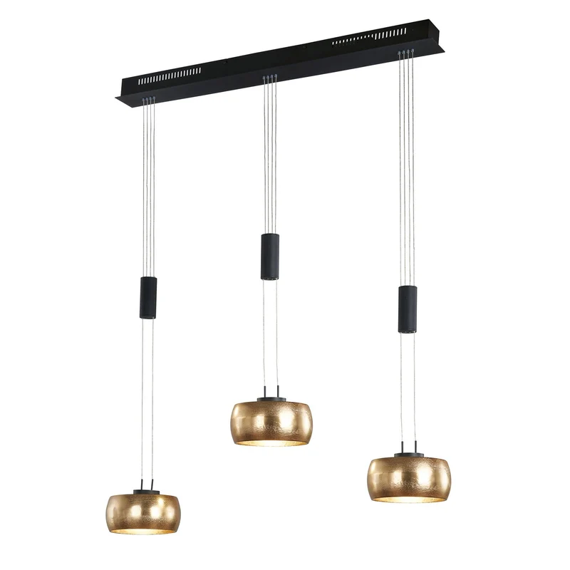 B-Ware FISCHER HONSEL Hängeleuchte Pendelleuchte LED Colette gold schwarz dreiflammig
