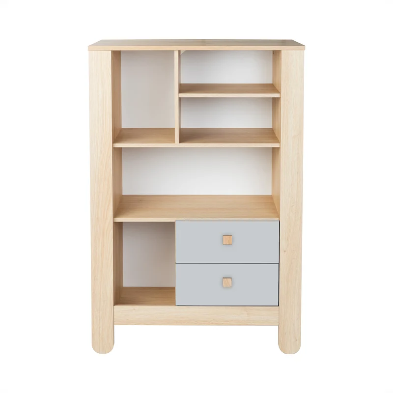 B-Ware LITTLE ONE Standregal Regal Kinderzimmer Aufbewahrung Schrank Kommode lichtgrau