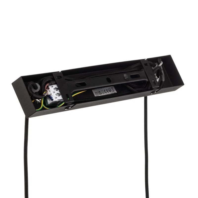 B-Ware Lindby Hängeleuchte Anito schwarz/gold Metall 100cm E27 Deckenleuchte Lampe S738