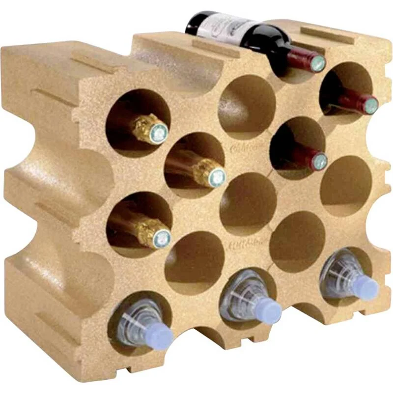 4x B-Ware Mottez Flaschenwürfel Flaschenregal Aufbewahrung Ø92mm 15 Flaschen 4 STÜCK