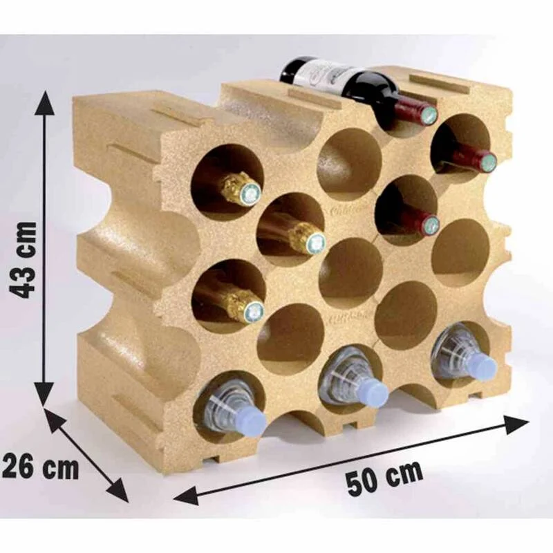 4x B-Ware Mottez Flaschenwürfel Flaschenregal Aufbewahrung Ø92mm 15 Flaschen 4 STÜCK