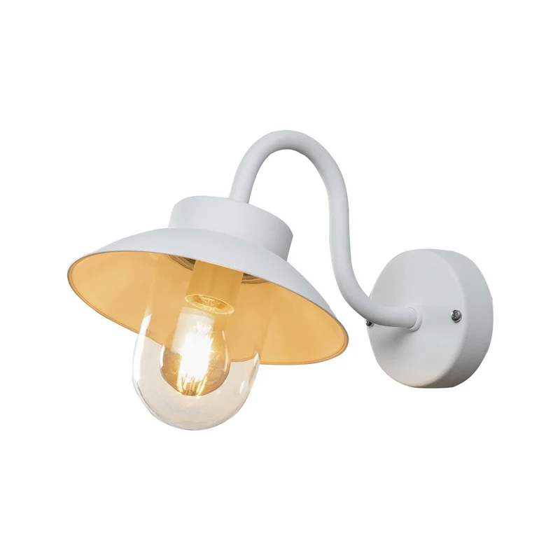 B-Ware Konstsmide Außenwandleuchte Lampe Vega Mini Außenleuchte weiß Breite 22 cm