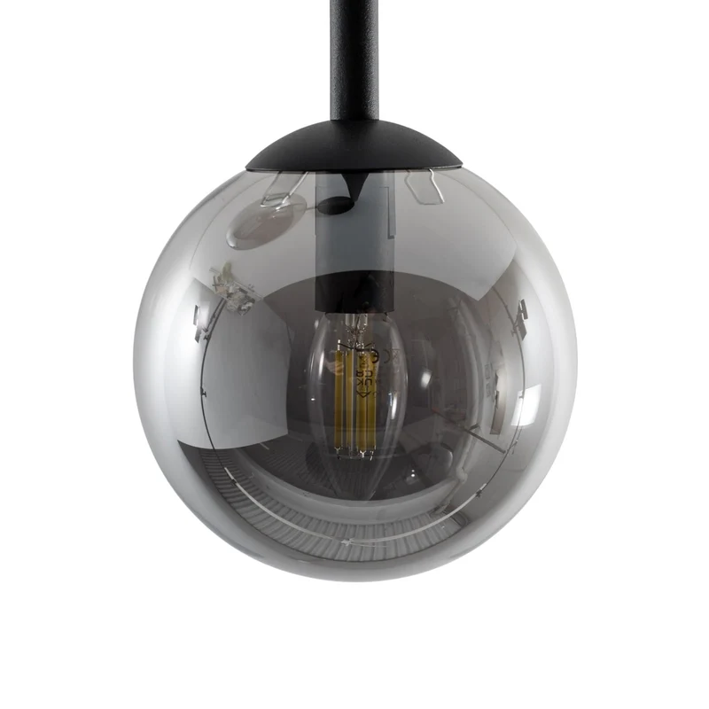 B-Ware Deckenlampe Atria Deckenleuchte Glasrauchgrau Schwarz dimmbar SIEHE TEXT/FOTO