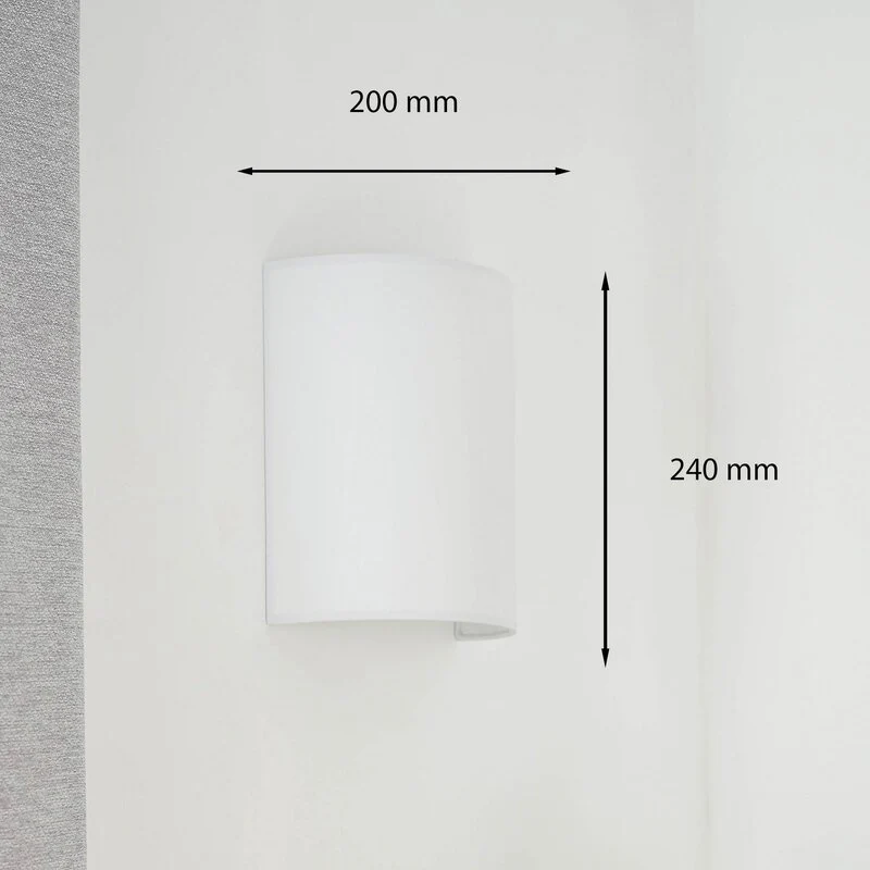 B-Ware Duolla Wandleuchte Lampe Celine Wandlampe Wandlicht Leuchte Licht Stoff weiß E27
