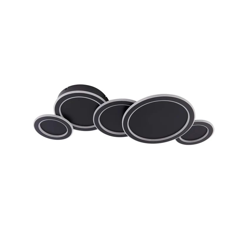 B-Ware Lucande LED-Deckenleuchte Diala schwarz Metall 96 cm Deckenlampe Lampe Leuchte