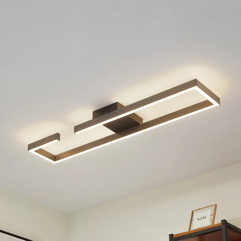 B-Ware Deckenleuchte Lampe Lucande LED schwarz Aluminium Yvor Leuchte Leuchtmittel e470