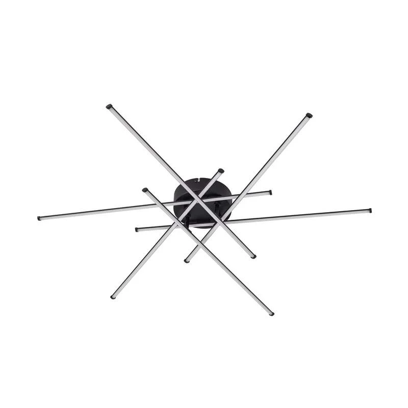 B-Ware Lindby Deckenleuchte Lampe LED Elviano schwarz Ø 80 cm 3000 K Aluminium Leuc373