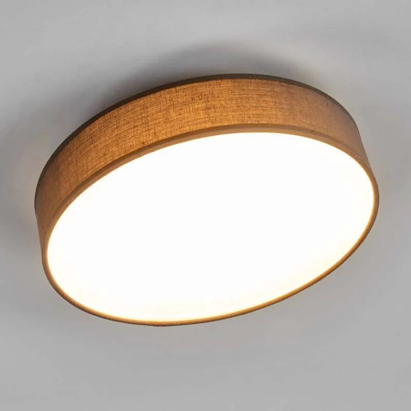 B-Ware Lindby LED-Stoffdeckenlampe Saira Deckenlampe Deckenleuchte Lampe Leuchte grau