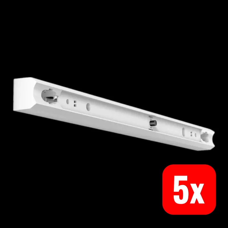 5x B-Ware RZB Stableuchte Leuchte ISO Linienlampe Kunststoff Weiß Armatur 5 STÜCK