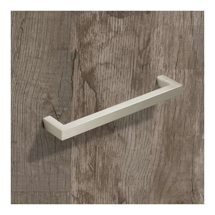 17x B-Ware HETTICH Möbelgriff Griff Anzio Edelstahl 192 mm Knauf gebürstet 202 mm 17 STÜCK