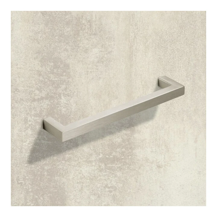 17x B-Ware HETTICH Möbelgriff Griff Anzio Edelstahl 192 mm Knauf gebürstet 202 mm 17 STÜCK